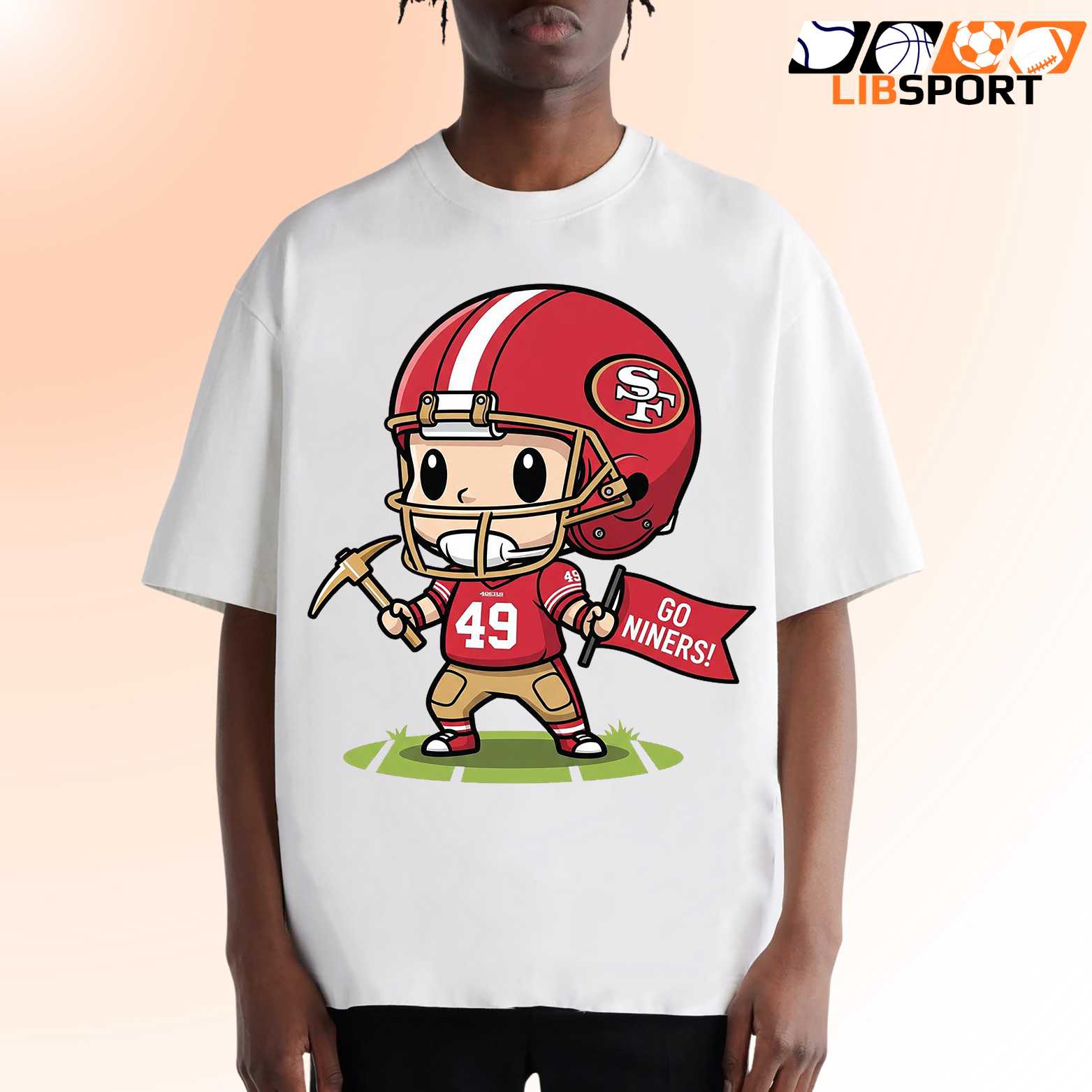 Kawaii 49ers Chibi T-Shirt, Cute San Francisco 49ers Shirt, Nfl Football Lovers Tee